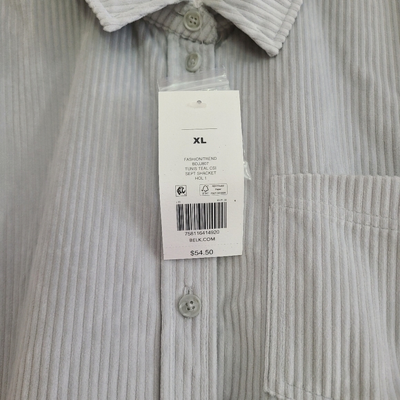 True Craft Women's Soft Corduroy Cropped Jacket Size XL Sage Green - Picture 2 of 5